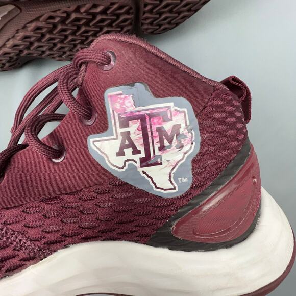 Adidas Exhibit A Mid Maroon White Basketball Shoes Texas A&M NCAA PE Mens 8.5 main image 6